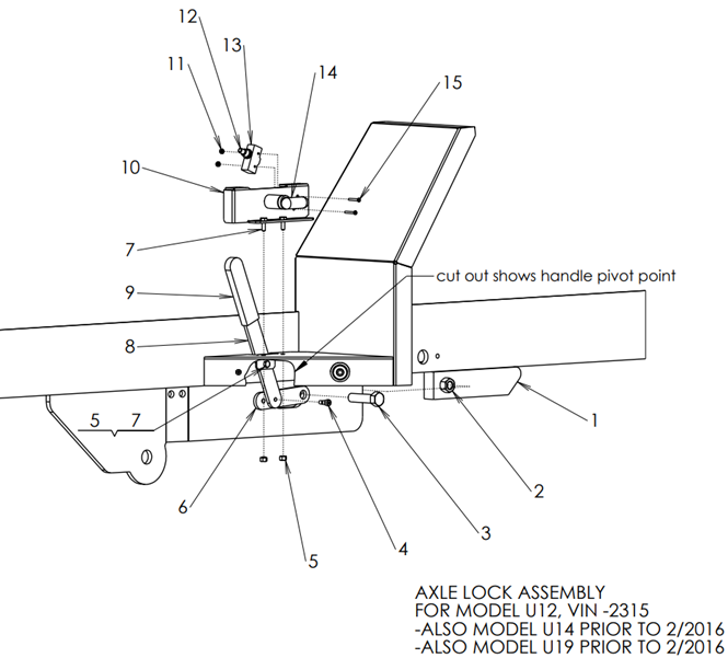   Axle Lock Assembly Vin 2315 Logo