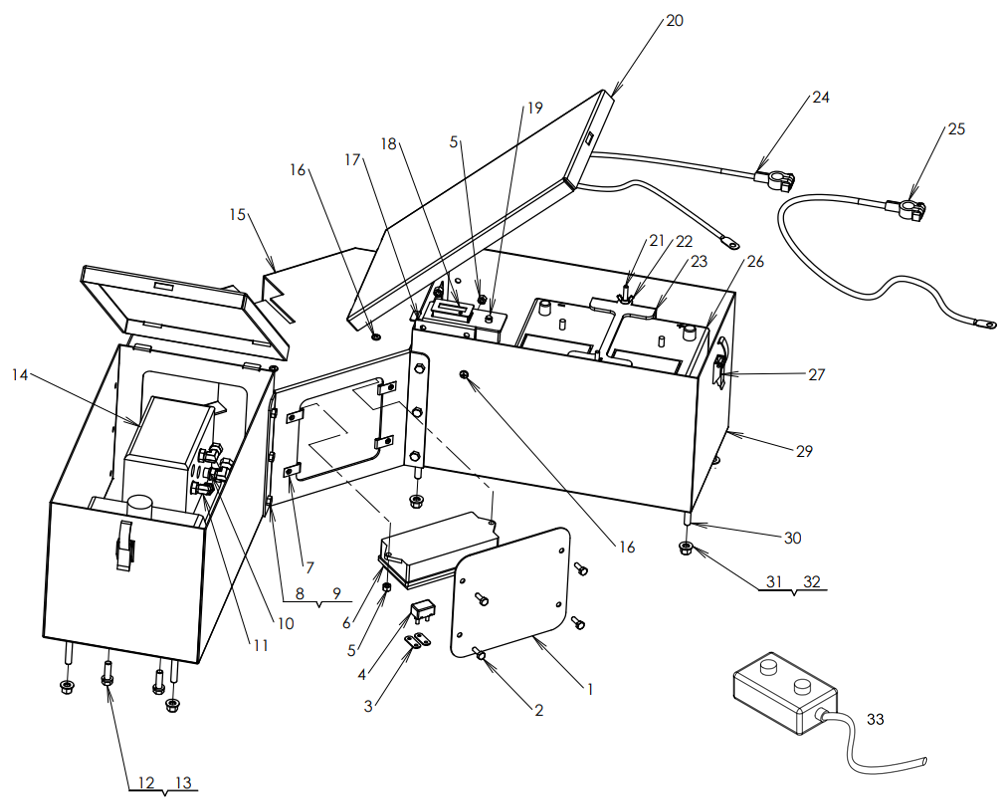 System Box V Nose Enclosed Logo